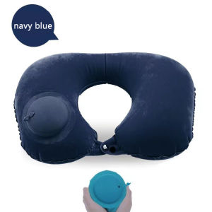 AIMO Inflatable Travel Pillow Office nap neck protection Press Type Inflatable Pillow Multifunction Foldable Portable Camping Outdoor Supplies Tourism Pillows Nap Cushion Pillows for Camp Beach Car Plane Camping