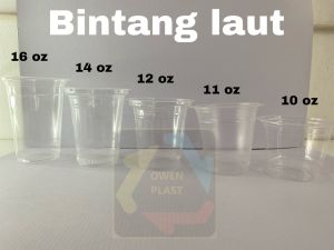 GELAS PLASTIK/GELAS POP ICE/GELAS BUBBLE/GELAS OZ MEREK STARINDO 12 OZ 14 OZ 16 OZ ISI 50PCS TERMURAH DAN BERKUALITAS