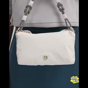 LluRuched1.5L Single-shoulder bag for commuting versatilescrunchie bag hand-held crossbody bag for women pleated design