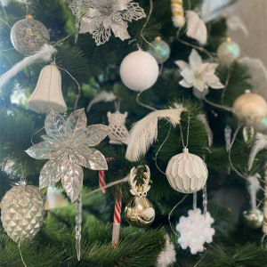 Ardour Xmas Tree Pendants Snowflake Angel Deer Feather Hanging Ornaments Christmas Decorations For Home Kids Toy