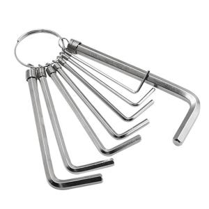 8/10 Pcs Metric Wrench Set Allen Alan- Hex Hexagon for Key with for Key Ring Chrome Vanadium Steel Multipurpose Hand Rep