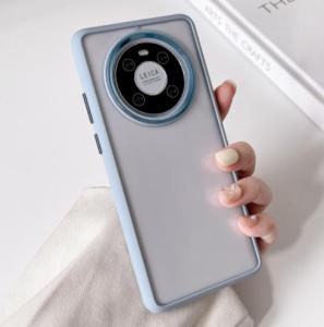 FLOVEME Luxury Metal Lens Frame Phone Case For Huawei Mate 40 30 Pro Mate 40 30 Matte Transparent Shockproof Back Cover