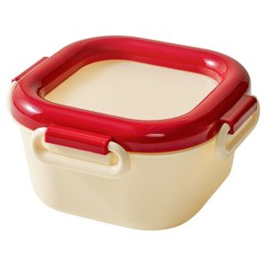 HUYAN Visible Transparent Silicone Lid Lunch Box Sealed Fruit Salad Minimally Designed Trays Fresh-keeping Box Microwave Lunch Box Leakproof Food Container Camping
