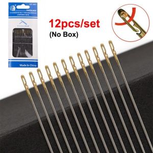 36Pcs Sewing Needle Blind Needles / Elderly Needle-Side Hole Stainless Steel Clothing Sewing Tool