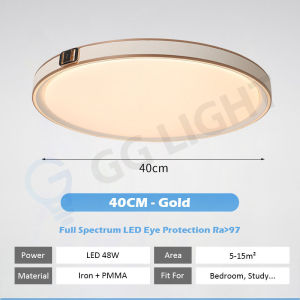 40/50CM Simple Nordic Style Lighting Ceiling Lamp All White And Black Edge Modern Living Room Lamp Bedroom Home Lighting Decoration [5 Year Warranty]
