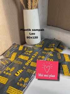 PLASTIK SAMPAH/TRASH BAG/KANTONG PLASTIK SAMPAH HITAM TEBAL/KANTONG PLASTIK SAMPAH JUMBO FAIRY UK 90X120 DAN 60X100 565 GRAM DAN LEO UK 90X120 465 GRAM TERMURAH