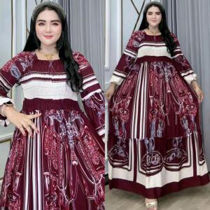 Dress Wanita Katun Rayon ZK Semuk Laskiya – Pakaian Manis Santun Harian
