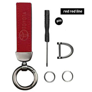 high quality Suede for toyota keychain leather car motorcycle Fashion Men Women Creative Alloy Metal Keyring Gift Vios Fortuner Innova Corolla Altis Hiace Avanza Land Cruiser Hilux Camry Wigo RAV4 Revo Corolla Yaris Previa FJ Cruisertantu Alphard