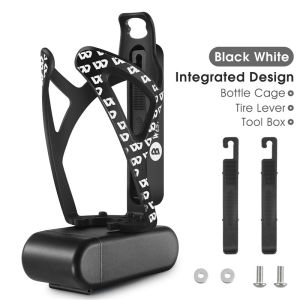 WEST BIKING 3 in 1 Multifunctional Water Bottle Holder Bottle Cage MTB Road Bike Water Cup Holder With 2 Tire Levers Tool Box Bicycle Accessories