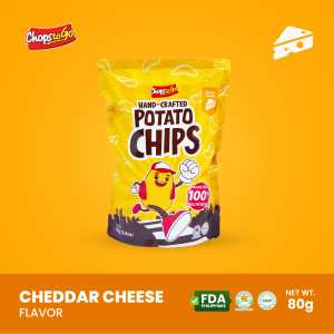 Chops To Go Hand-Crafted Potato Chips - Cheddar Cheese Flavor 80g