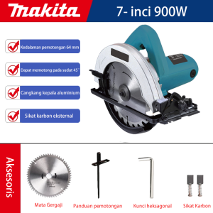 MAKITA 1400W Gergaji Multifungsi Circular Saw Mesin Potong Kayu Mesin Serkel Kayu Japan Tehnologi Mesin Potong Gergaji Kayu Besi Pipa-COD