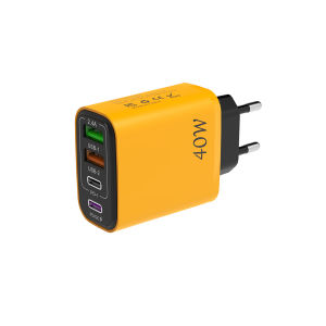 【UK PLUG】40W Ultra-Fast Charging Charger Adapter 2USB + 2PD Ports Fast Charge Kepala Pengecas Telefon Pintar Universal 4-Port Charging
