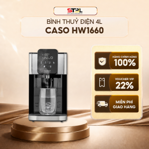 Bình thuỷ điện CASO HW1660 chính hãngcông suất 2600w sôi nhanh chóngtùy chỉnh các mức nhiệt SNTKITCHEN 60016