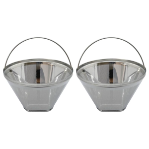 Hiệu quả 304 hình nón bằng thép không gỉ túi lọc cà phê Bộ lọc vĩnh cửu cho máy pha cà phê bền và chống gỉ Lọc