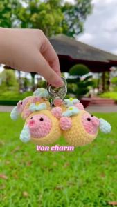 Móc Khoá Len Heo Chảy Nước Mũi Dễ Thương Móc Khoá Handmade Thủ Công Treo Túi Xách Quà Tặng Ý Nghĩa - Voncharm