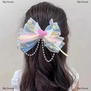 [COD] Big House Fashion Princess Bow Hairpins Barrettes Childrens Hair Accessories Cute Sweet Girls Hair Headdress