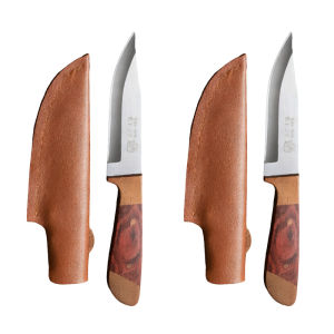 Nipiin Traditional Mongolian Style Knife by Hand Forged High Carbon Steel Utility Knife for Boning Skinning Camping Compact Durable Sharp EDC