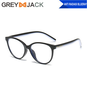 Grey Jack Kacamata Antiradiasi Blueray Tr90 Kokoh Korean Style Oval Fashion Pria dan Wanita Kekinian 8265