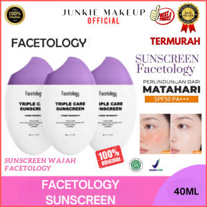 𝗝𝗨𝗡𝗞𝗜𝗘 𝗠𝗔𝗞𝗘𝗨𝗣-Facetology Triple Care Sunscreen Hybrid Technology Spf40 PA+++