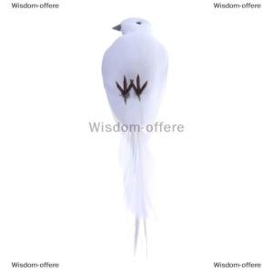 [COD] Wisdom-offere White Doves Feather Foam Artificial Lover Peace Pigeons Birds Home Garden Wedding Decor Imitation Bird Model Xmas Tree Props