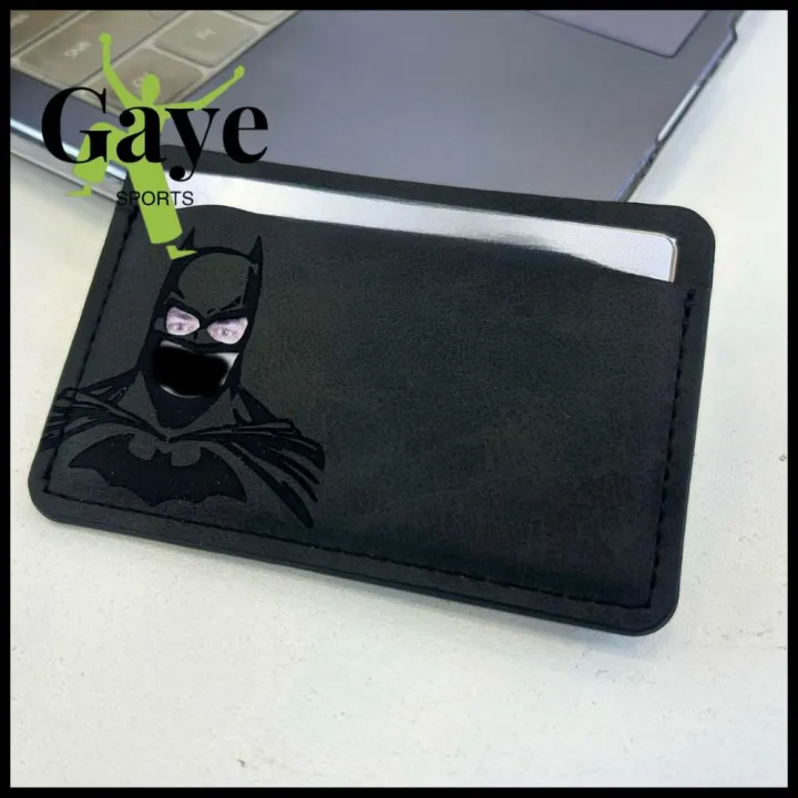 GS Cartoon Batman ID Card Holder Hollow Out Waterproof Driver License Cover Funny PU Leather Business Card Holder for Men