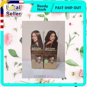 Color Shampoo For White Hair Organic Material | Light Brown & Dark Mahogany