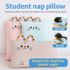 Cool Doudou Ice Silk Pillow Supportive Lumbar Baby Pillow 2025 New Summer Breathable Mesh Pillow 虎头荞麦午睡枕