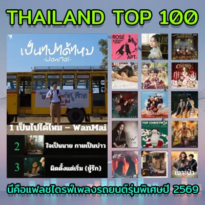 【2568car music】MP3 JOOX Thailand Top 100 (ไทย-สากล) 13 ม.ค. 2568 *CD-MP3 USB-MP3* Car Music
