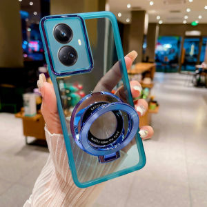 Realme 10 Pro+ Case For Realme 10 Pro Plus Realme10 5G 4G 2023 Phone Casing Back Cover Soft TPU Flexible Plating Transparent Clear Shockproof Bumper Camera Lens Protect Ring Holder