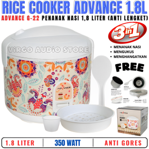 Rice Cooker Advance G-22 1.8 Liter Magic Com 3in1 Penanak Nasi Anti Lengket Termurah Ori | Magic Com Advance G-22 Penanak Nasi 18 Liter (Anti Lengket) - Advance Magicom Kapasitas 1.8 Liter | Rice Cooker 3in1 Serbaguna