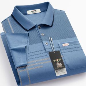 Mens short sleeved summer new high-end lapel polo shirt