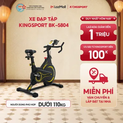 Miễn phí lắp đặt | Xe đạp tập KINGSPORT BK-5804 kháng lực từ tính tích hợp đồng hồ đo lường chỉ số