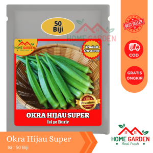 Benih Bibit Unggul sayuran Okra Hijau Super 50 Biji Bendi kopigandu