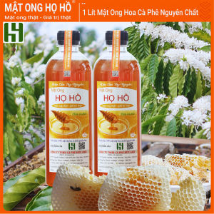 [Trợ giá] 1 lít mật ong hoa cafe nguyên chất khai thác vụ mới từ nhà Mật Ong Họ Hồ mật ong nguyên chất đặc sản tây nguyên