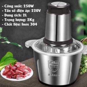 Máy xay thịt cối inox 304 4 lưỡi đa năng công suất 2500w máy xay bear mini cầm tay siêu khỏe dễ dàng sử dụng