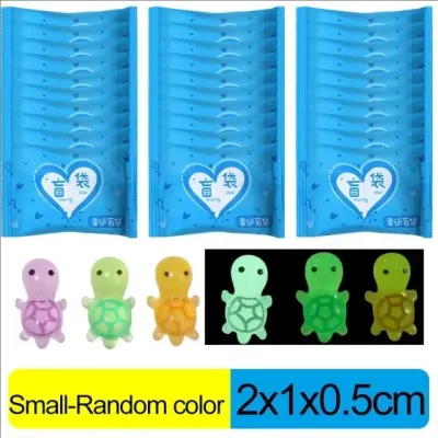 YESPERY 20pcs Luminous Turtle Blind Bag Mini Cute Turtle Toy Glow in the Dark Garden Micro Landscape Resin Crafts Desktop Decoration Xmas Gift