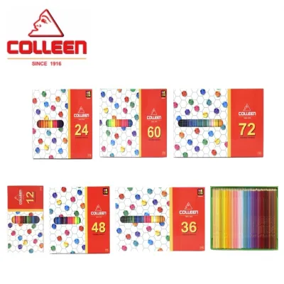 Colleen สีไม้คอลลีน สีไม้ ดินสอสี สีเข้ม คม ชัด เนื้อสีสดใส ไล่ระดับสีง่าย ไส้แข็งแรง ไม่เปราะหักง่าย