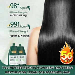 🌟💦 Polypeptide Keratin Hair Repair Cream - Hydrating Nourishing Mask Long-lasting Fragrance Revitalize & Improve Damaged Hair Texture - Keratin Treatment Recovery