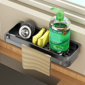 【จัดส่งภายใน 2-3 วัน】 ที่วางฟองน้ำแบบมีช่องระบายน้ำสำหรับห้องครัวอุปกรณ์ครัวที่เก็บสบู่แบบระบายน้ำได้เอง