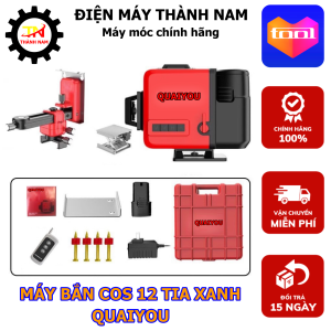 Máy Bắn Cos Laser 3D 12 Tia Xanh QUAIYOU - Đầy Đủ Phụ Kiện - Bảo Hành 6 Tháng