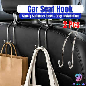 Auzak Car Seat Hook Hidden Back Seat Headrest Hanger for Shopping Bag/Coat Storage Hanger 2pcs