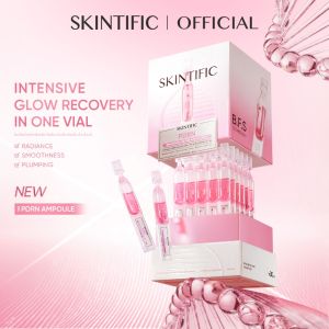 Skintific PDRN Brightening One‑Time Ampoule Serum 30 Vials 50000ppm Salmon‑DNA PDRN + 10% Niacinamide + 1% TXA Dull Complexion Revive Uneven Skin Refine Deep Plumping Hydration Preservative‑Free Single‑Use Serum