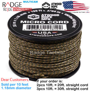 Atwood USA - Micro Cord - 10 Feet - Microcord 1.18mm diameter Paracord Made in the USA
