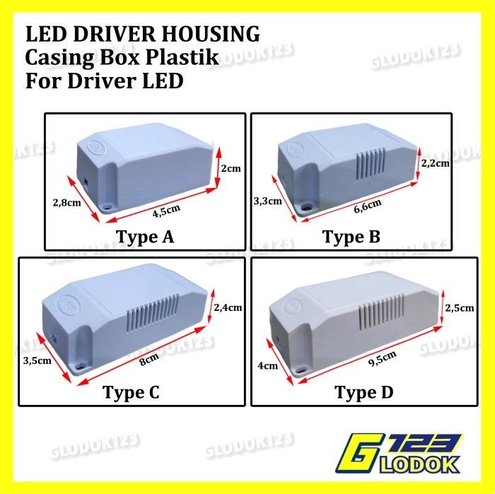 Kotak Box Casing Plastik Housing LED Driver Power Supply Panel Light ...