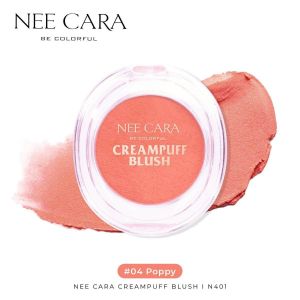 NEE CARA  CREAMPUFF BLUSH N401 นี คารา บลัชมูส เนื้อนุ่ม ไม่เป็นคราบ ติดทน สีสวย