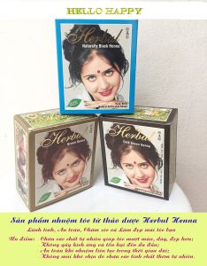 🍏💐 (SALE) Bột nhuộm tóc thảo dược phủ bạc herbul- 60g/6 gói Herbul🍏💐móp vỏ hộp do vận chuyên