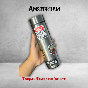 Tumbler Amsterdam Led Temprature suhu stainless stell