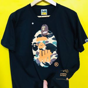 T Shirt Hitam BAPE A BATHING APE X Undefeated Oversize L XL (USA) ABAPE2AN