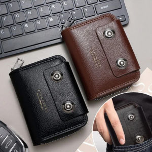 ✨ Mens Fashion Card Holder Card Case Business Name Card Organizer Large Capacity Double Magnetic Clasp Waterproof Wear-resistant High-Quality Leather Anti-scratch Mens Large Capacity Zipper Card Holder