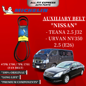 NISSAN TEANA 2.5 J32 URVAN NV350 2.5 (E26) MICHELIN BELT 7PK 1700 / 7PK 1701 (FAN BELT) 100% ORIGINAL PRODUCT